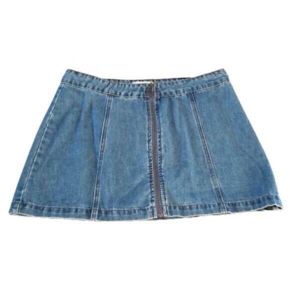 Altar'd State Bohemian Chic Denim Mini Skirt - Picture 8 of 11